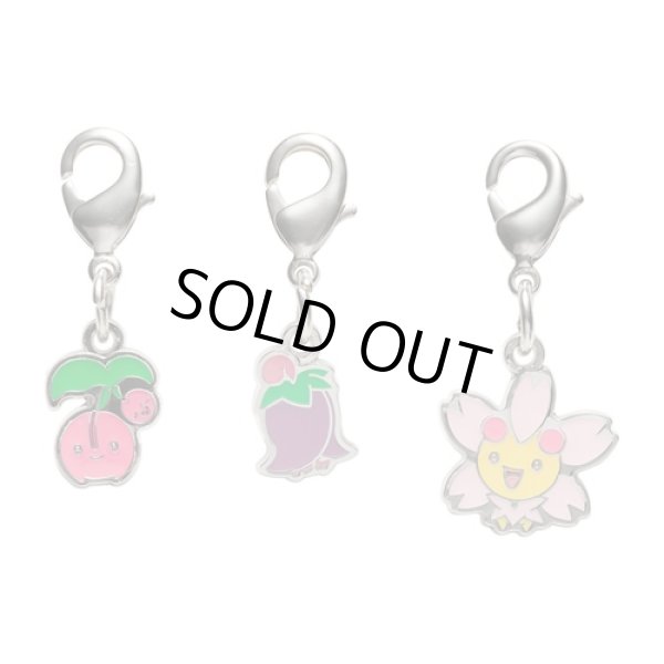 Photo1: Pokemon Center 2022 Metal Charm # 420 421 Cherubi Cherrim (1)