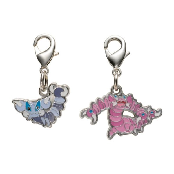 Photo1: Pokemon Center 2022 Metal Charm # 451 452 Skorupi Drapion (1)