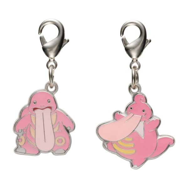 Photo1: Pokemon Center 2022 Metal Charm # 108 463 Lickitung Lickilicky (1)