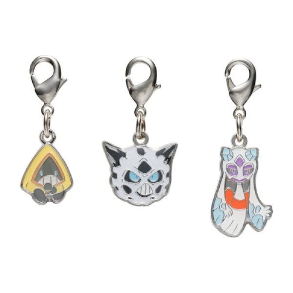 Photo1: Pokemon Center 2022 Metal Charm # 361 362 478 Snorunt Glalie Froslass (1)