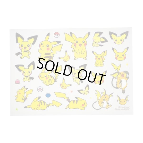 Photo2: Pokemon Center 2022 Fabric Sticker irodo Pichu & Pikachu & Raichu (2)