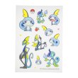 Photo2: Pokemon Center 2022 Fabric Sticker irodo Sobble & Drizzile & Inteleon (2)