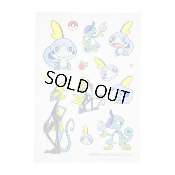 Photo2: Pokemon Center 2022 Fabric Sticker irodo Sobble & Drizzile & Inteleon (2)