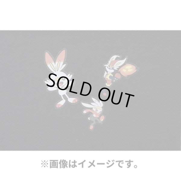 Photo3: Pokemon Center 2022 Fabric Sticker irodo Scorbunny & Raboot & Cinderace (3)