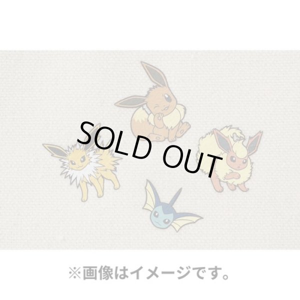Photo3: Pokemon Center 2022 Fabric Sticker irodo Eevee Vaporeon Jolteon & Flareon (3)