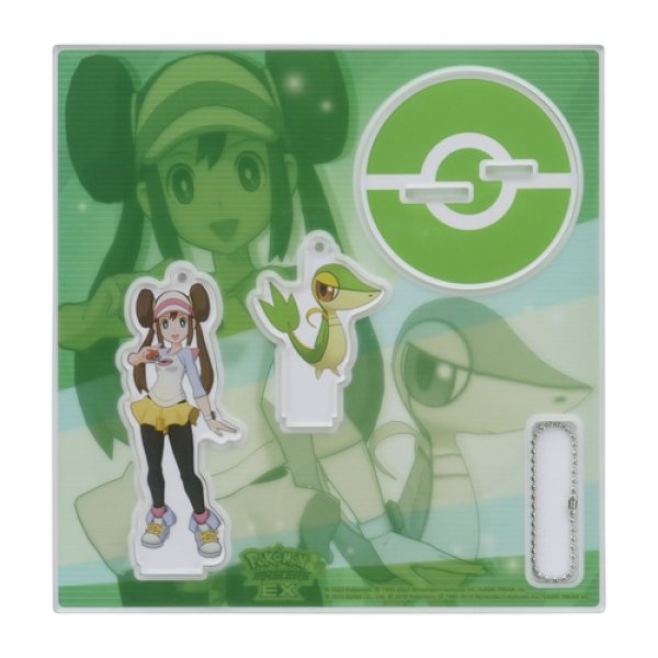 Photo1: Pokemon Center 2022 Pokemon Trainers Salon!! Acrylic Stand Key Chain Rosa Snivy (1)