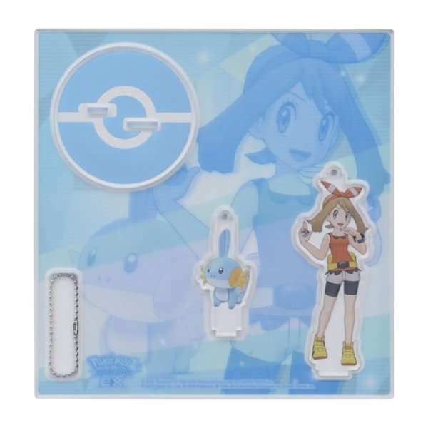 Photo1: Pokemon Center 2022 Pokemon Trainers Salon!! Acrylic Stand Key Chain May Mudkip (1)