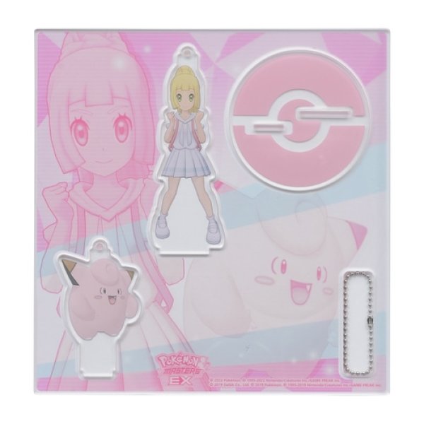 Photo1: Pokemon Center 2022 Pokemon Trainers Salon!! Acrylic Stand Key Chain Lillie Clefairy (1)