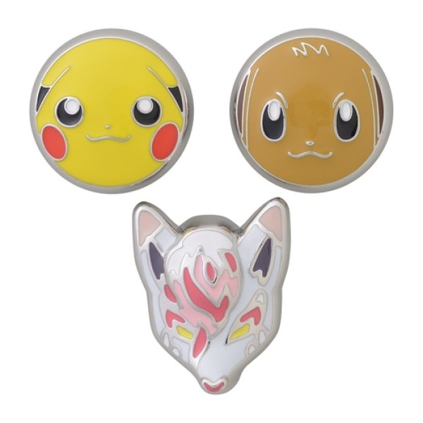 Photo1: Pokemon Center 2022 HISUI DAYS Mask Pin Badge Pins (1)