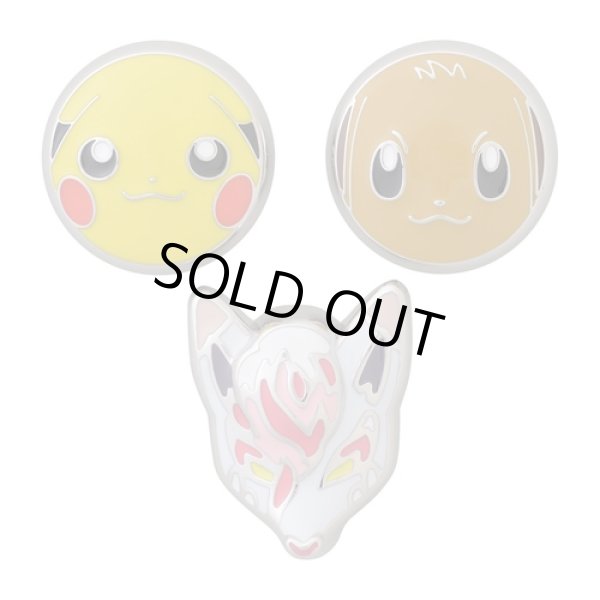 Photo1: Pokemon Center 2022 HISUI DAYS Mask Pin Badge Pins (1)