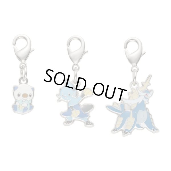 Photo1: Pokemon Center 2022 Metal Charm # 501 502 503 Oshawott Dewott Samurott (1)