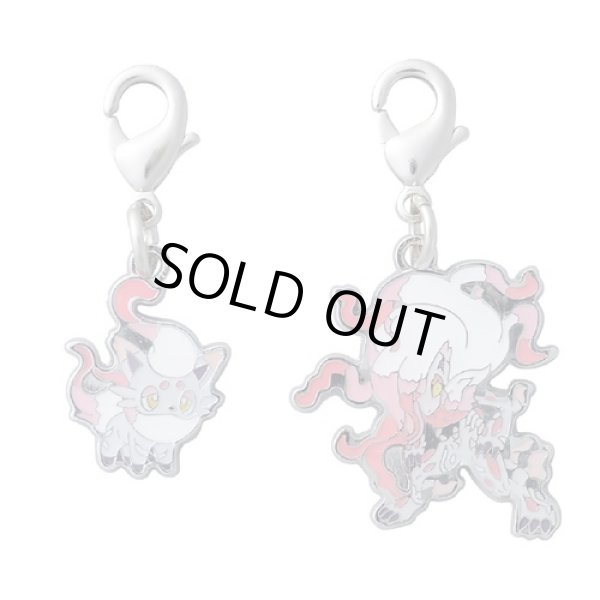 Photo1: Pokemon Center 2022 Metal Charm # H570 H571 Hisuian Zorua Zoroark (1)
