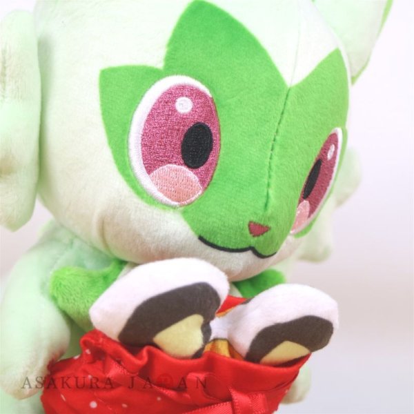 Photo7: Pokemon Center 2022 Christmas Toy Factory Plush doll Sprigatito (7)
