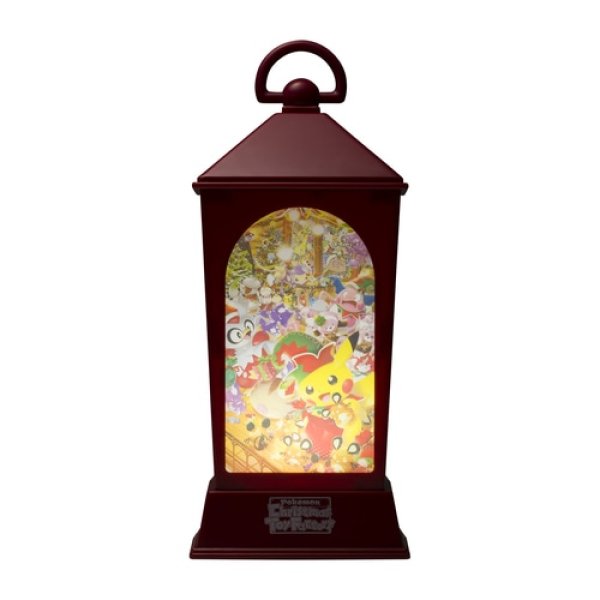 Photo1: Pokemon Center 2022 Christmas Toy Factory Stained glass style Lantern light (1)