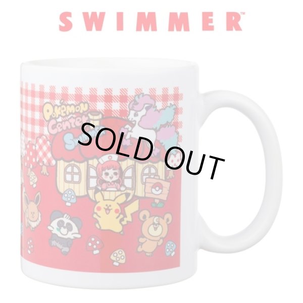 Photo1: Pokemon Center 2022 SWIMMER Henteko Cute Ceramic Mug (1)