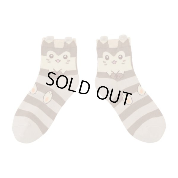 Photo1: Pokemon Center 2022 Socks for Women 23 - 25 cm 1 Pair Middle Furret (1)