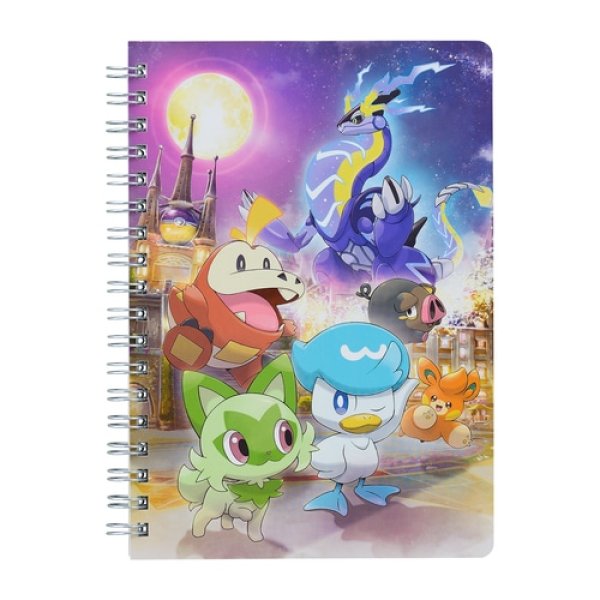 Photo1: Pokemon Center 2022 Scarlet Violet B6 Size Spiral Notebook Violet ver. (1)