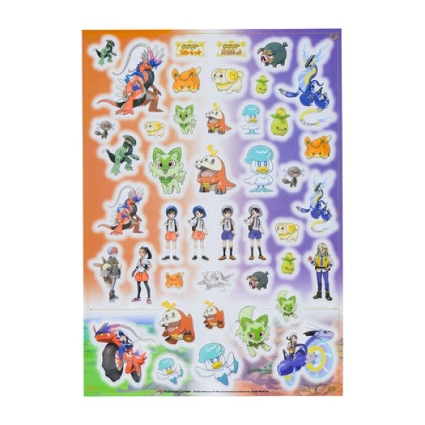 Pokemon Center 2022 Scarlet Violet PET Sticker Sheet