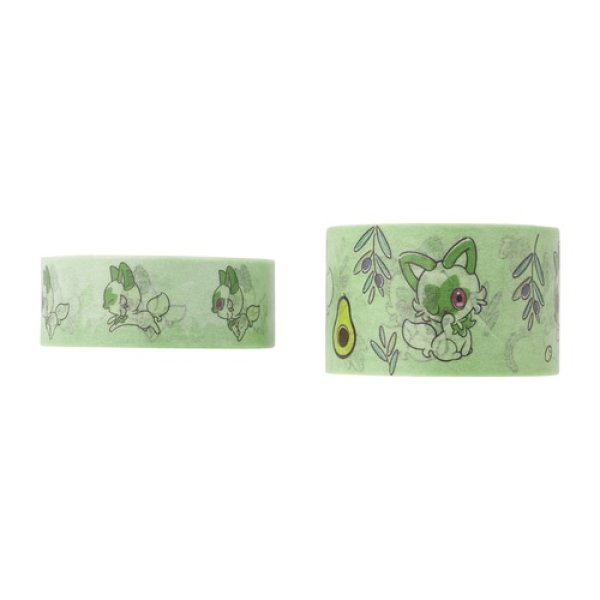 Photo1: Pokemon Center 2022 Scarlet Violet Sticky Paper Masking Tape Sprigatito (1)