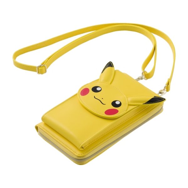 Photo1: Pokemon Center 2022 25NICOLE Smartphone shoulder with Wallet Pikachu (1)