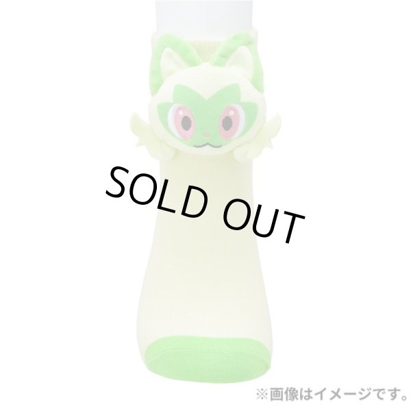 Photo3: Pokemon Center 2023 Plush Socks for Women 23 - 25 cm 1 Pair Sprigatito (3)
