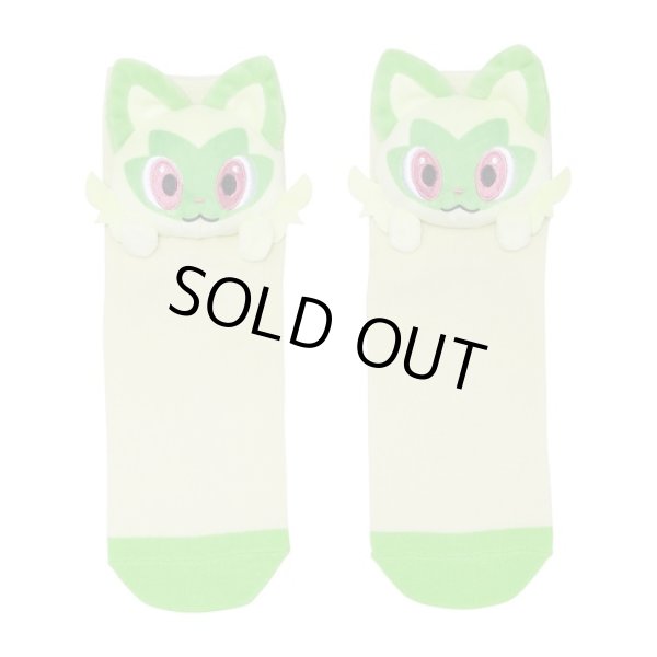 Photo1: Pokemon Center 2023 Plush Socks for Women 23 - 25 cm 1 Pair Sprigatito (1)