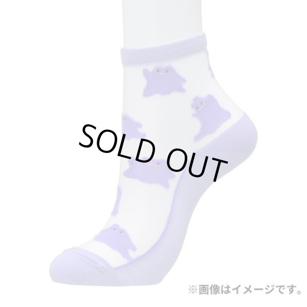 Photo2: Pokemon Center 2023 Socks for Women 23 - 24 cm 1 Pair Middle See-through Ditto (2)
