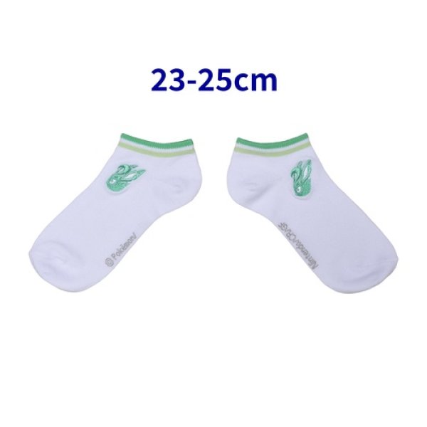 Photo1: Pokemon Center 2023 Socks for Women 23 - 25 cm 1 Pair Short Line Leafeon (1)