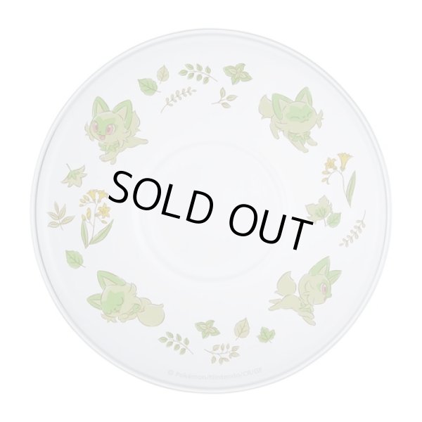 Photo3: Pokemon Center 2023 Nya Nya! Sprigatito! Glass Cup and Saucer (3)