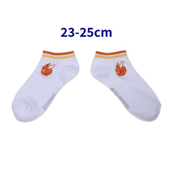 Photo1: Pokemon Center 2023 Socks for Women 23 - 25 cm 1 Pair Short Line Flareon (1)