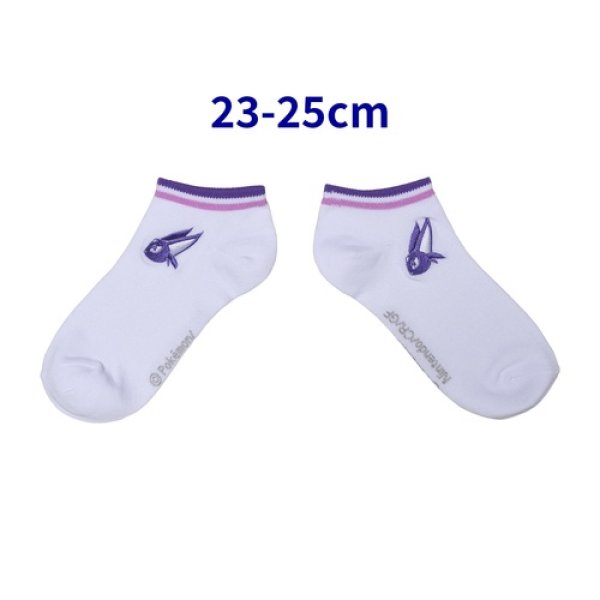 Photo1: Pokemon Center 2023 Socks for Women 23 - 25 cm 1 Pair Short Line Espeon (1)