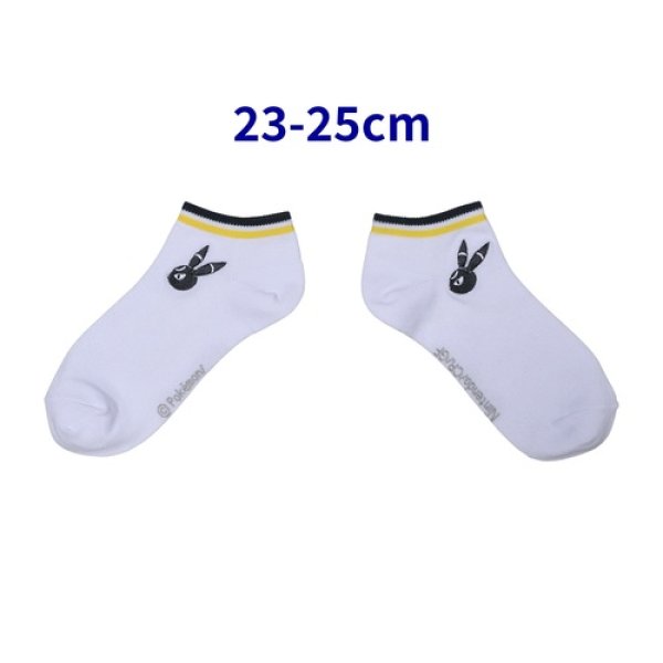 Photo1: Pokemon Center 2023 Socks for Women 23 - 25 cm 1 Pair Short Line Umbreon (1)