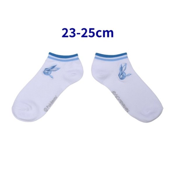 Photo1: Pokemon Center 2023 Socks for Women 23 - 25 cm 1 Pair Short Line Glaceon (1)