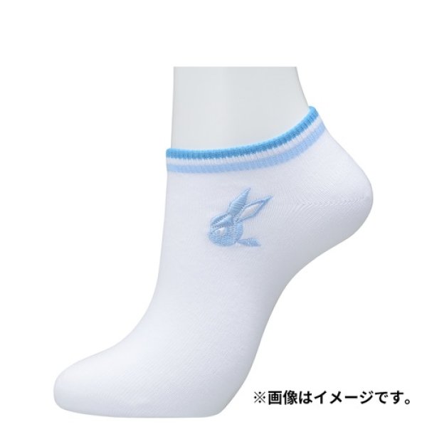 Photo2: Pokemon Center 2023 Socks for Women 23 - 25 cm 1 Pair Short Line Glaceon (2)