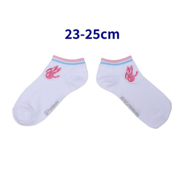 Photo1: Pokemon Center 2023 Socks for Women 23 - 25 cm 1 Pair Short Line Sylveon (1)