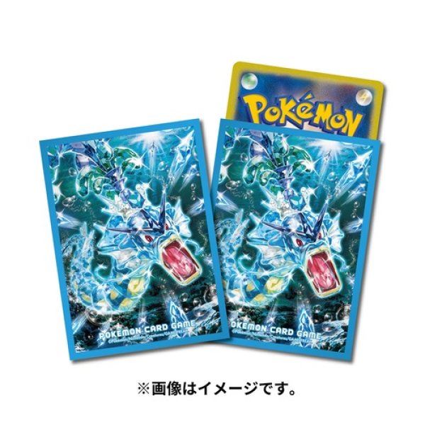 Photo1: Pokemon Center Original Card Game Sleeve Terastal Gyarados Premium Gloss ver. 64 sleeves (1)