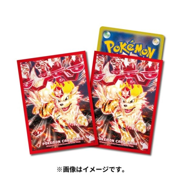 Photo1: Pokemon Center Original Card Game Sleeve Terastal Arcanine Premium Gloss ver. 64 sleeves (1)