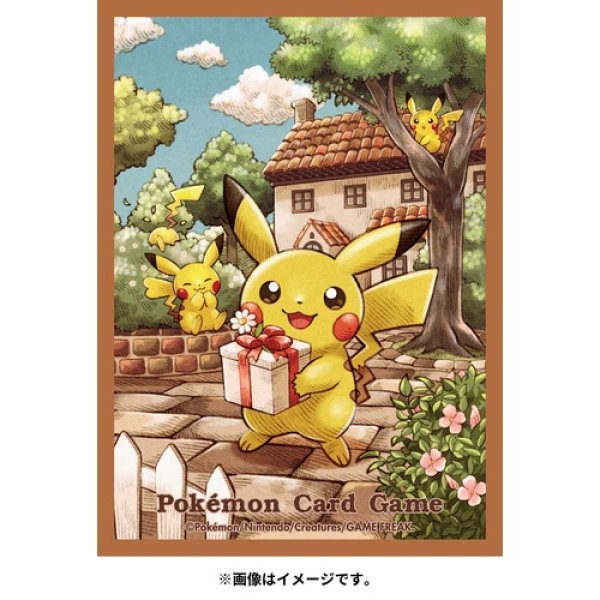Photo3: Pokemon Center Original Card Game Sleeve Pikachu gift 64 sleeves (3)