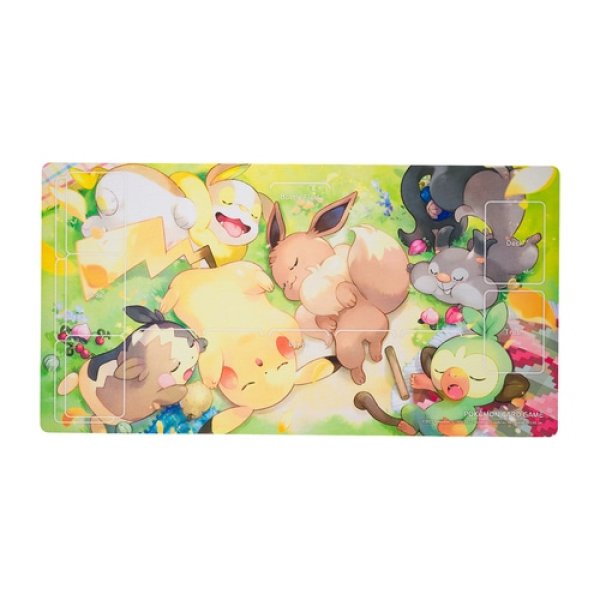 Photo1: Pokemon Center Original Card Game Rubber play mat Minna Otsukaresama (1)