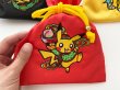 Photo4: Pokemon Center 2023 Pikachu Hanten Satin Drawstring Pouch Bag Pikachu ver. (4)