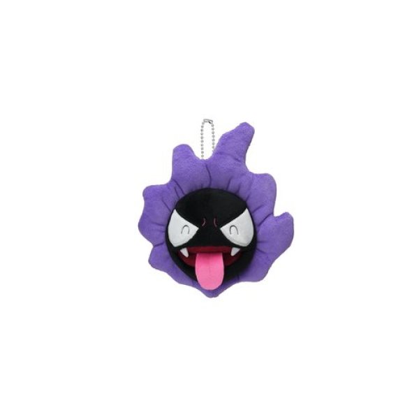 Photo1: Pokemon Center 2023 yonayona Ghost Luminous Plush Mascot Key chain Gastly (1)