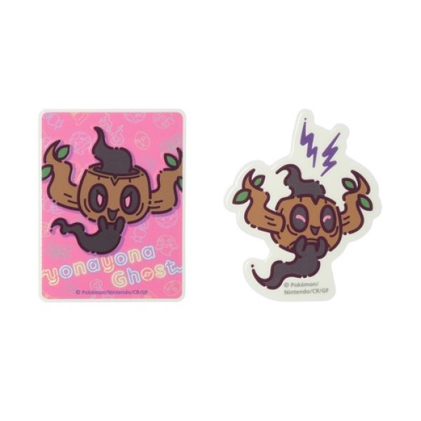 Photo1: Pokemon Center 2023 yonayona Ghost Luminous Sticker Sheet 2 pc Phantump ver. (1)