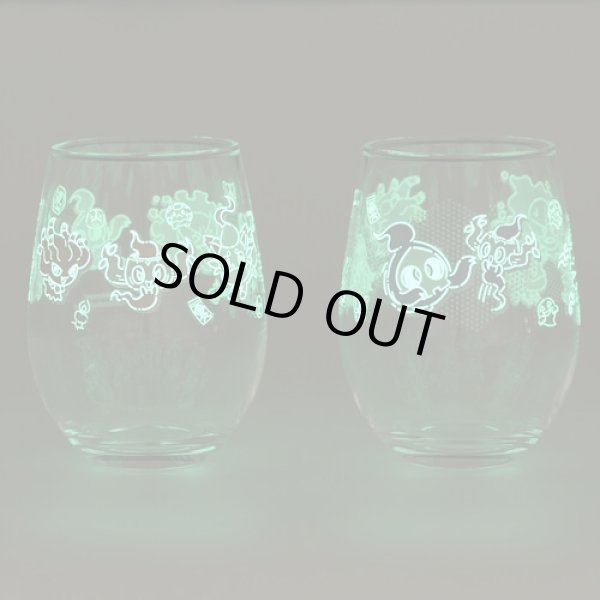Photo3: Pokemon Center 2023 yonayona Ghost Luminous Glass cup Pink 1 pc (3)