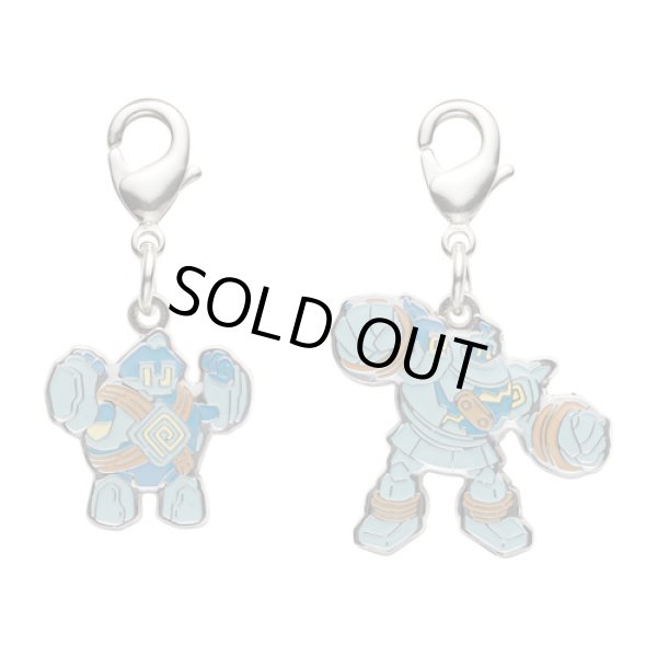 Photo1: Pokemon Center 2023 Metal Charm # 622 623 Golett Golurk (1)