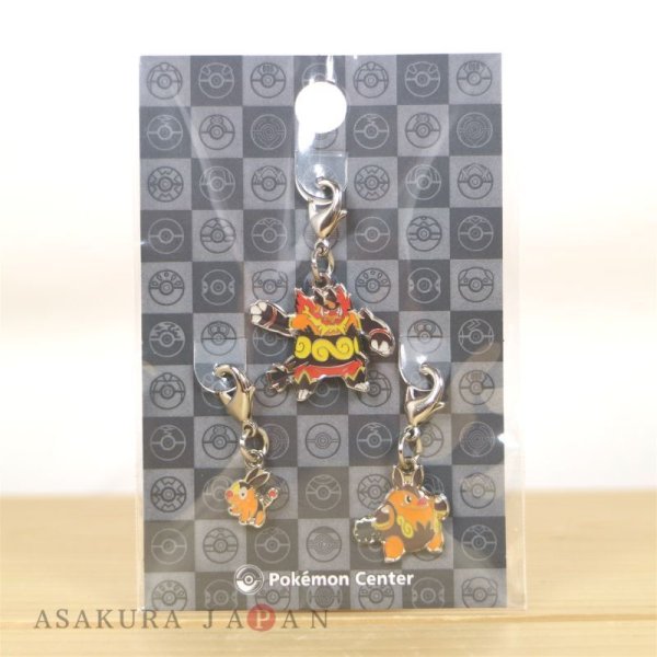 Photo3: Pokemon Center 2023 Metal Charm # 498 499 500 Tepig Pignite Emboar (3)