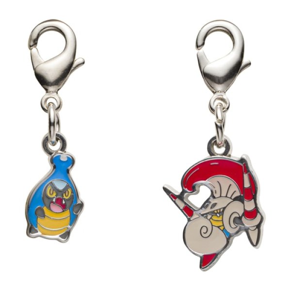 Photo1: Pokemon Center 2023 Metal Charm # 588 589 Karrablast Escavalier (1)