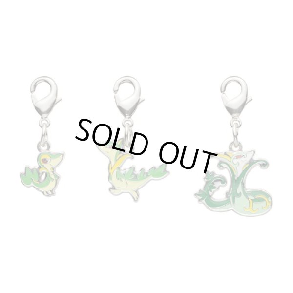 Photo1: Pokemon Center 2023 Metal Charm # 495 496 497 Snivy Servine Serperior (1)