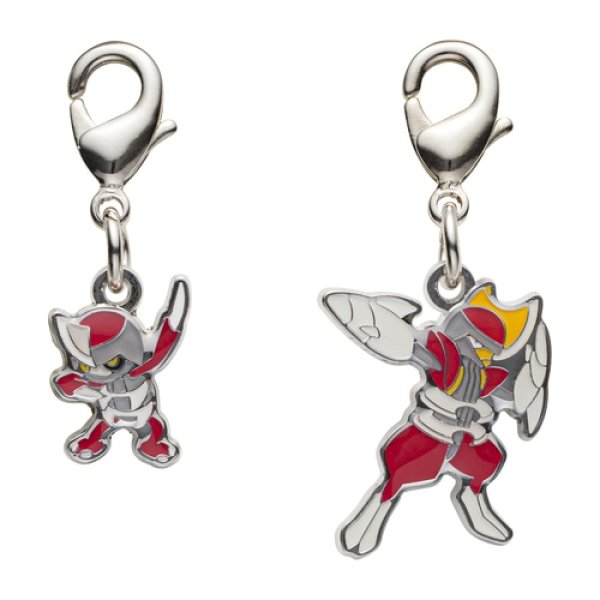 Photo1: Pokemon Center 2023 Metal Charm # 624 625 Pawniard Bisharp (1)