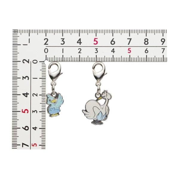 Pokemon Center 2023 Metal Charm # 580 581 Ducklett Swanna