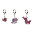 Photo1: Pokemon Center 2023 Metal Charm # 543 544 545 Venipede Whirlipede Scolipede (1)